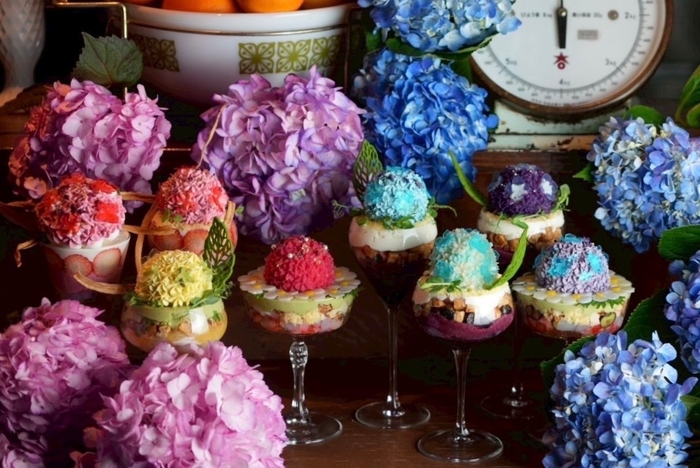 紫陽花パフェ