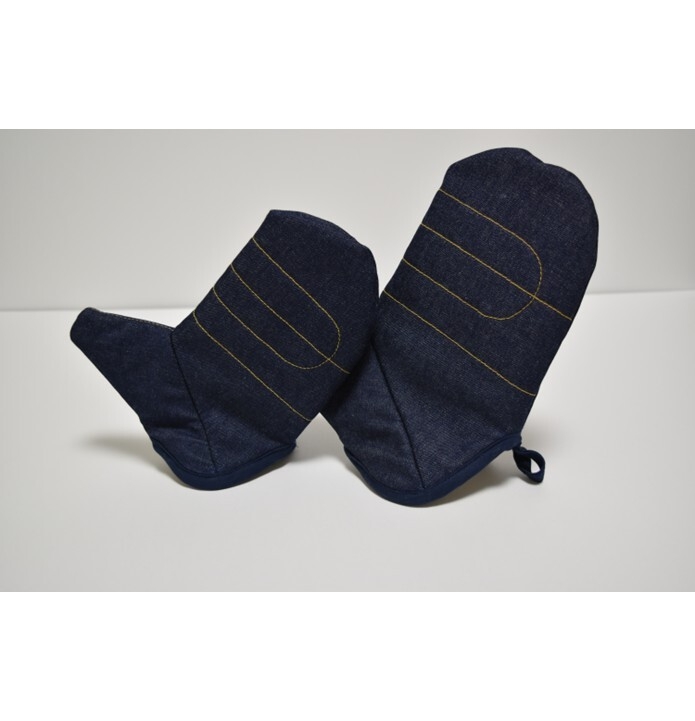 まるで素手ミトン無地デニム紺 2サイズ S、Lサイズ