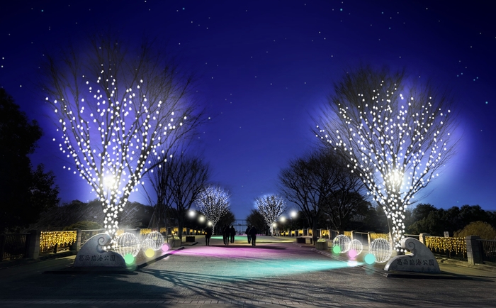 入口部のライトアップ(イメージ)