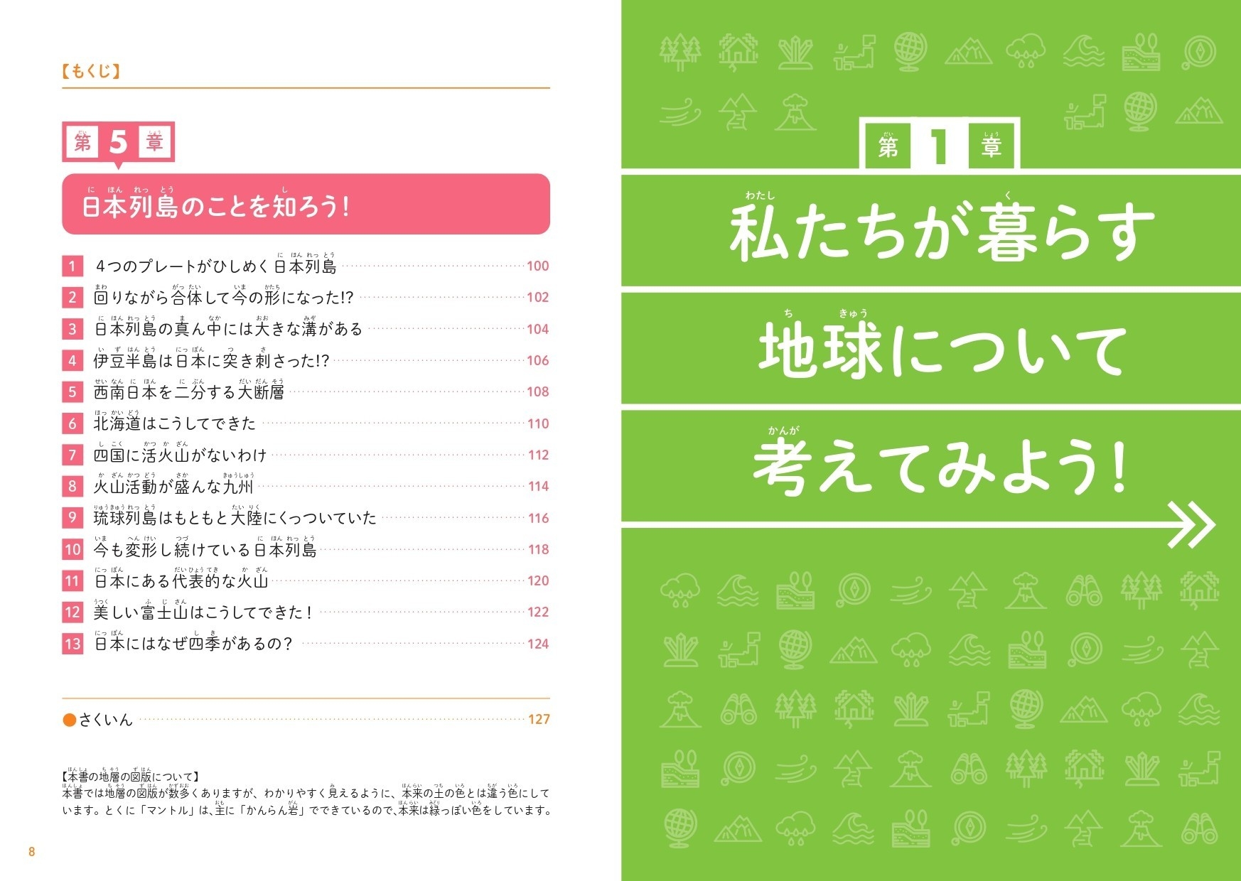 『こども地学 私たちが暮らす地球のことがわかる本』もくじ③