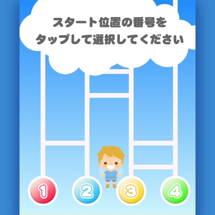 ゲームの例：あみだくじ