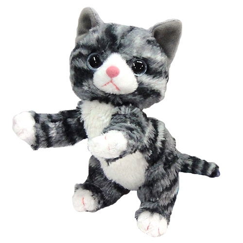 いっしょがいいね ぬいぐるみビーンズ2S グレー猫 1,650円(税込)