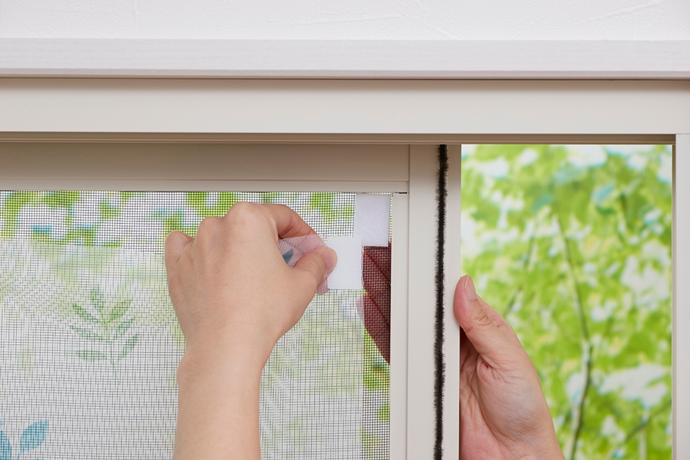 張り替え方 網戸の上からも貼れる1