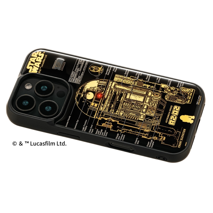 FLASH R2-D2 基板アート iPhone 16Pro ケース　ななめ