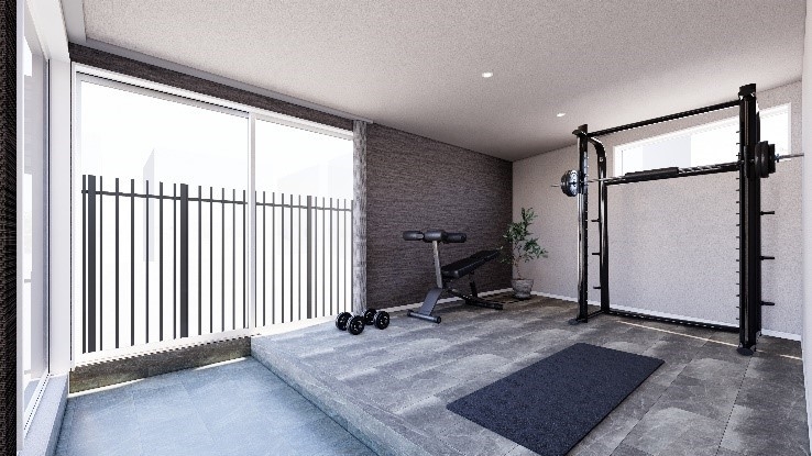 ▲1階トレーニングジム(約9.3畳)イメージ