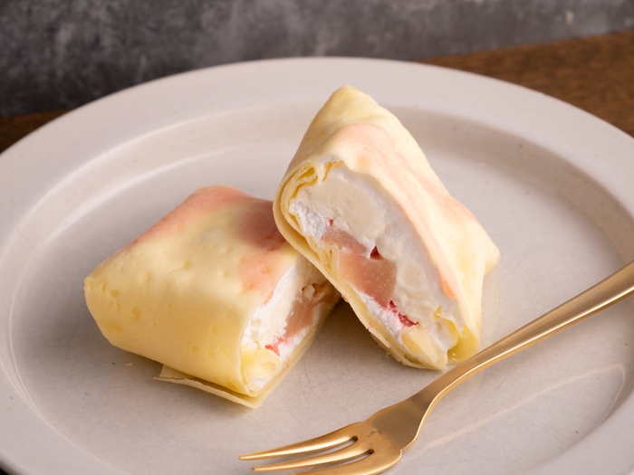 しあわせクレープ白桃&レアチーズ(画像はイメージです。)