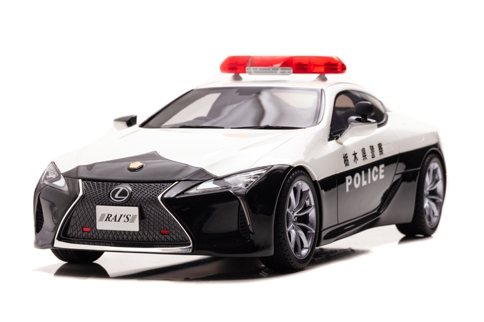 左前:1/18 レクサス LC500 (URZ100) 2020 栃木県警察交通部交通機動隊車両