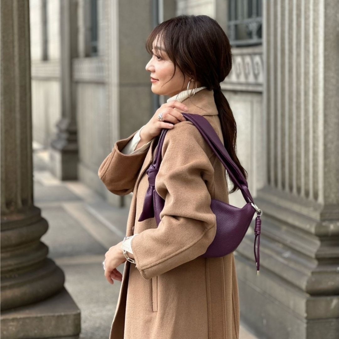 yoko×bell la bell コラボ企画ハーフムーンバッグ グレープ