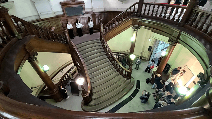 過去の「エコー遺産アカペラライブ！」の様子（2025年5月　大阪府立中之島図書館）