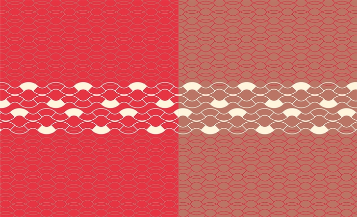 扇子柄をあしらい帯に見立てた座席シート図柄