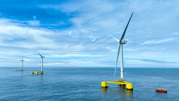 WindFloat Atlantic プロジェクトの写真 (提供:Principle Power 社, Ocean Winds 社)