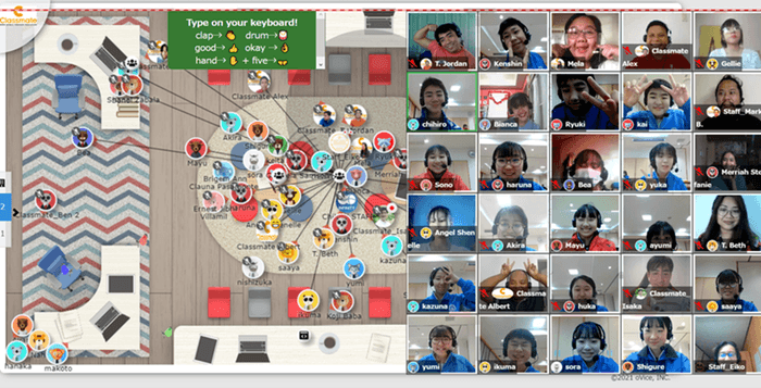 メタバース空間での国際交流の様子