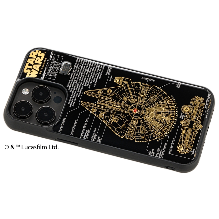 FLASH M-FALCON 基板アート iPhone 15Pro Maxケース ななめ