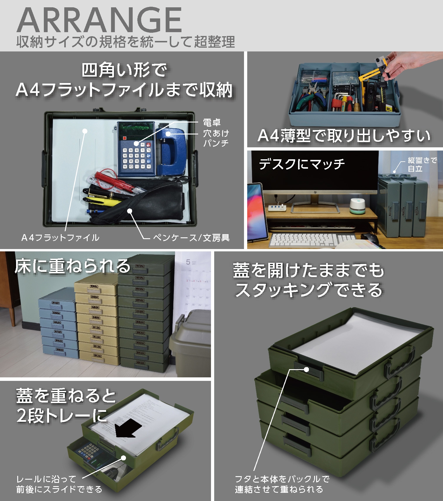 収納サイズの規格を統一して超整理!