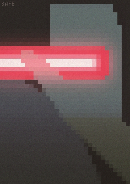 金賞受賞作品：「赤い光」(3)芸術学部デザイン学科3年八十島一菜