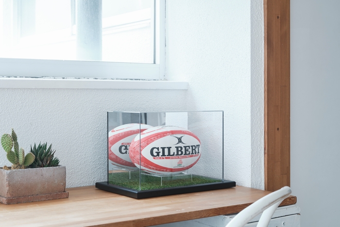 ラグビーボールケース 鏡付