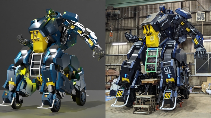 ロボットモードのArchax -アーカックス CGとの比較