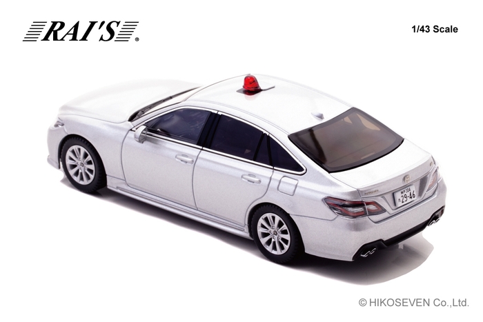 1/43 トヨタ クラウン (ARS220) 2022 兵庫県警察交通部交通機動隊車両(覆面 銀):左後