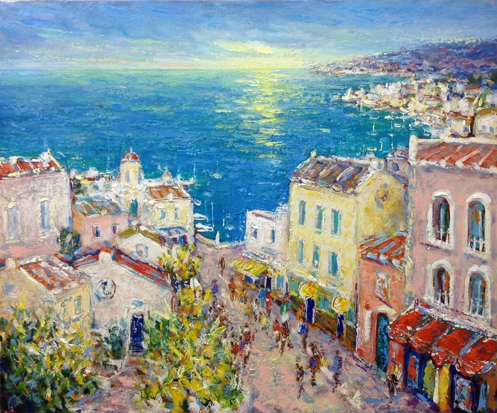 第27回佐藤隆春油彩画展「マリンピッコロ(コスタデルソル) F12」