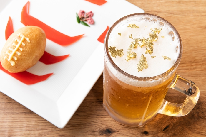 年末ジャンボトライ餃子&ラグビール カット1