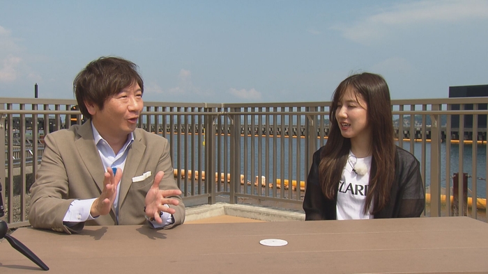 廣瀬隼也(HOMEアナウンサー)・實森美祐選手