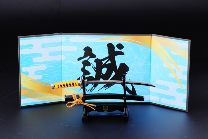 屏風付き 名刀ペーパーナイフ 近藤勇(本柄巻き)モデル