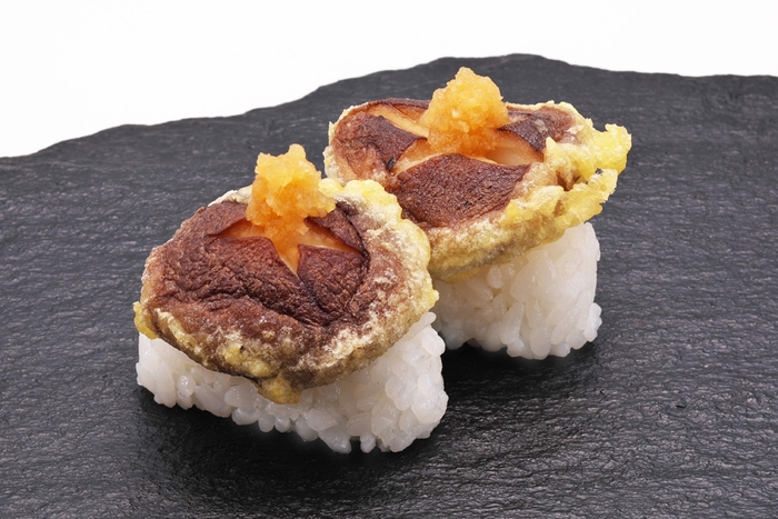 肉厚しいたけ天ぷらにぎり 200円(税込220円)