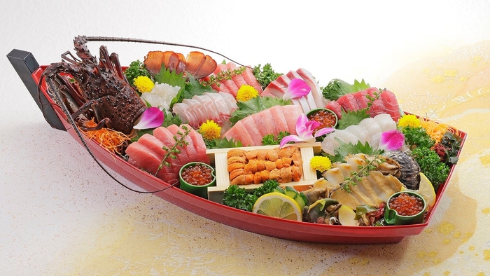 【魚の北辰】豪華!竜蝦の舟盛