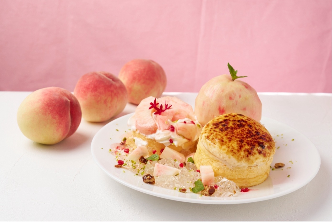 真夏のもも雪姫パンケーキ