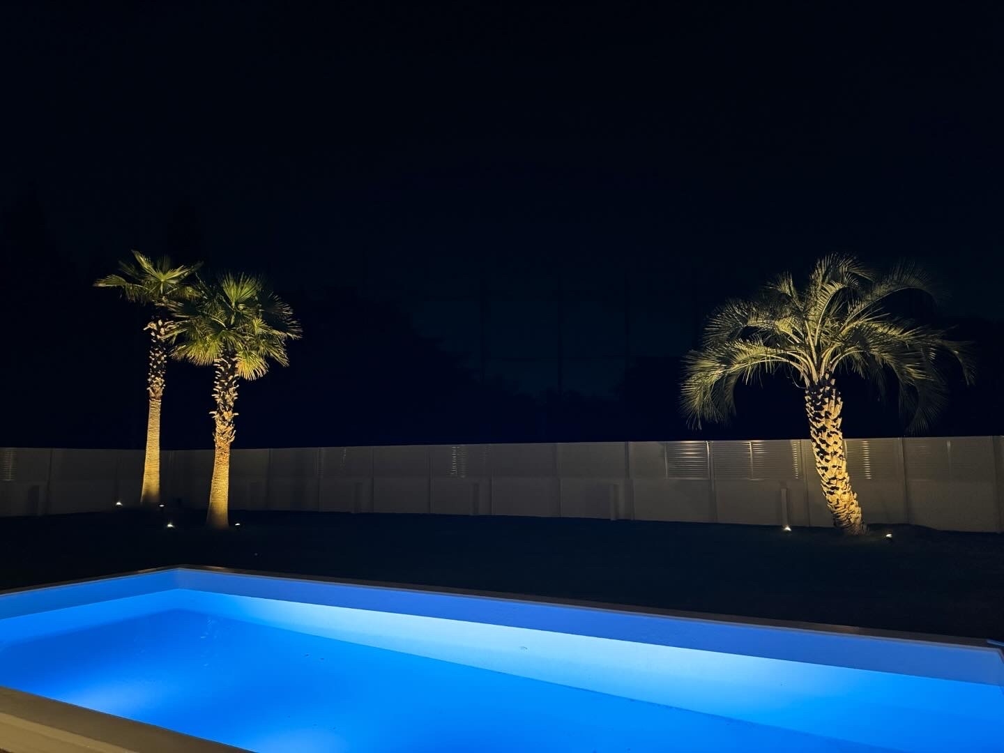 プール ライトアップ