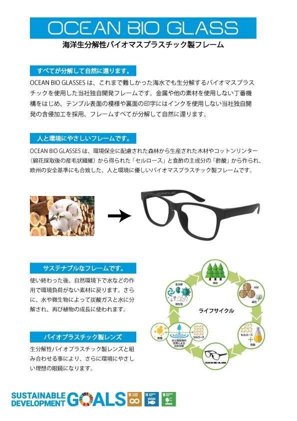 海洋分解性眼鏡