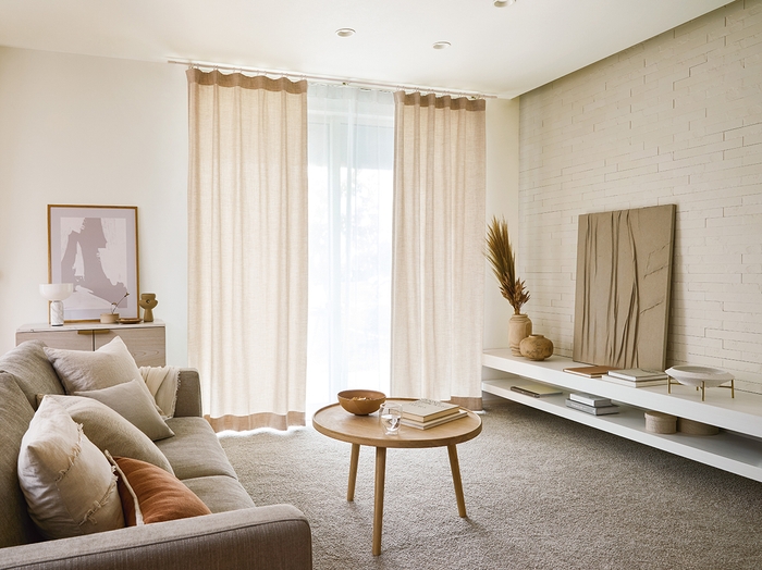 カーテンレール:モノブレンド16 グレージュ Bキャップ ネクスティダブルセット