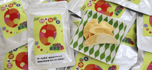 フリーズドライマンゴー 100%近大です。