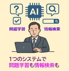 問題出題と情報検索の兼用AIシステムをリリース　 利用価値増大・運用負担軽減の一石二鳥を実現