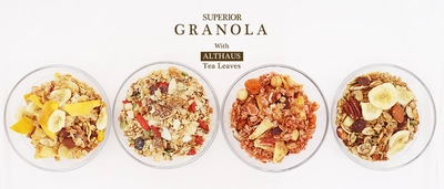 最高級茶葉をブレンドした「アルトハウス ティー・グラノーラ」が 11月1日から販売！素材にこだわった個性豊かな4種類のフレーバー