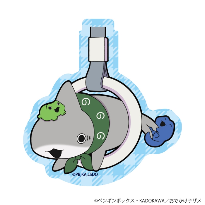 おでかけ子ザメ_ダイカットスマホステッカー(つり革)