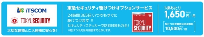 「イッツコム共用部カメラ駆けつけサービス」の内容