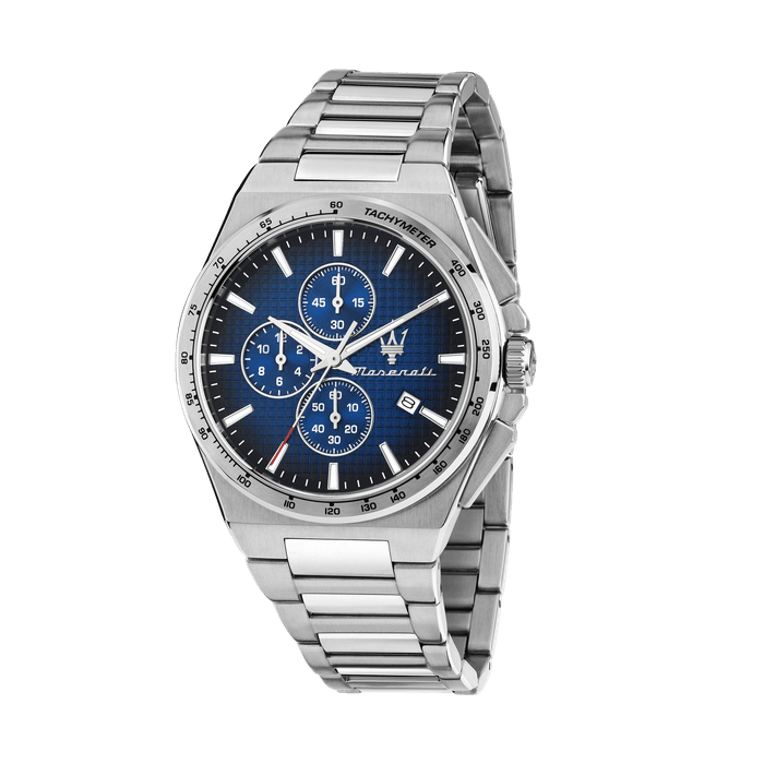 41MM CHR BLUE DIAL SS BR
