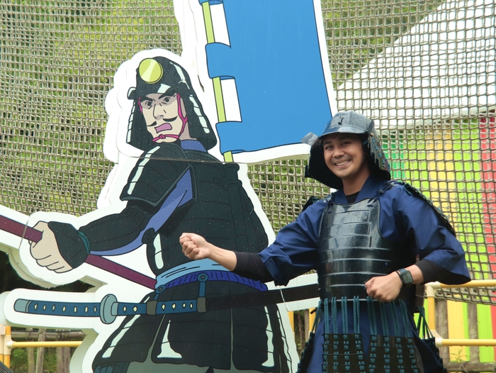 ▲甲冑を着てキャラクターと記念写真も撮影できる!