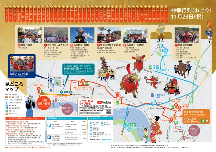 八代妙見祭／会場図