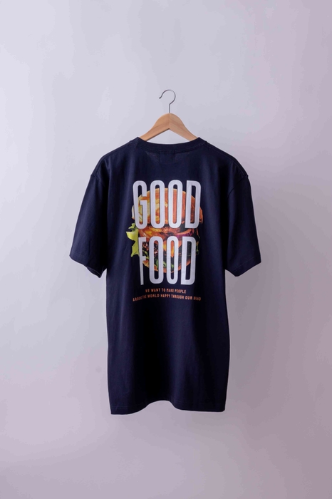burger T-shirt　ネイビー