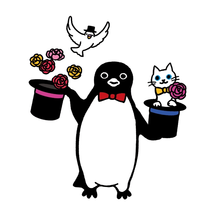 新作版画「PENGUIN SHOW」30×30cm 　44,000円(税込)限定100部　※ジェイアール名古屋タカシマヤ先行発売