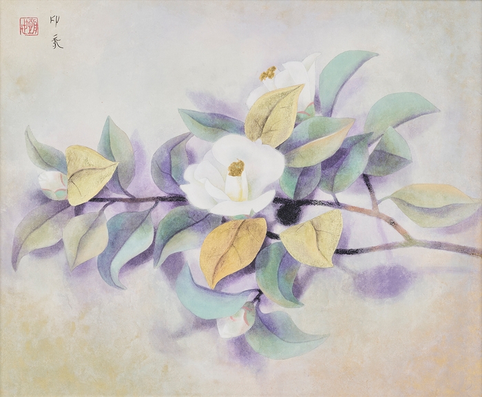 堂本印象 椿花 1963年 京都府立堂本印象美術館蔵