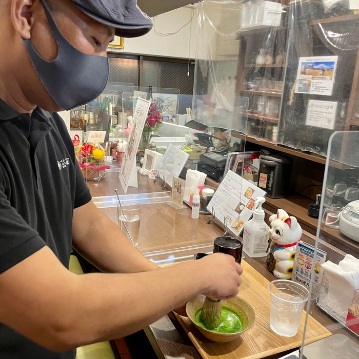 注文後たてる抹茶ハイ　