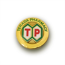 PINS FACTORY（ピンズファクトリー）株式会社寺田薬局様の社章を製作いたしました			★偽造しにくい身分証として患者宅訪問時にも着用
