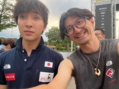 左:會田選手  右:田中サイトガイド