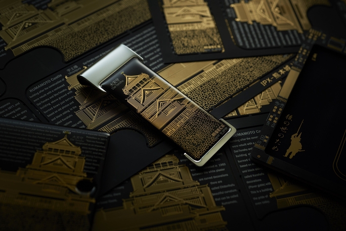 FLASH 熊本城 基板アート ICカードクリップ イメージ