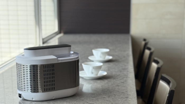 小型で静音、ステンレスボディでスタイリッシュに