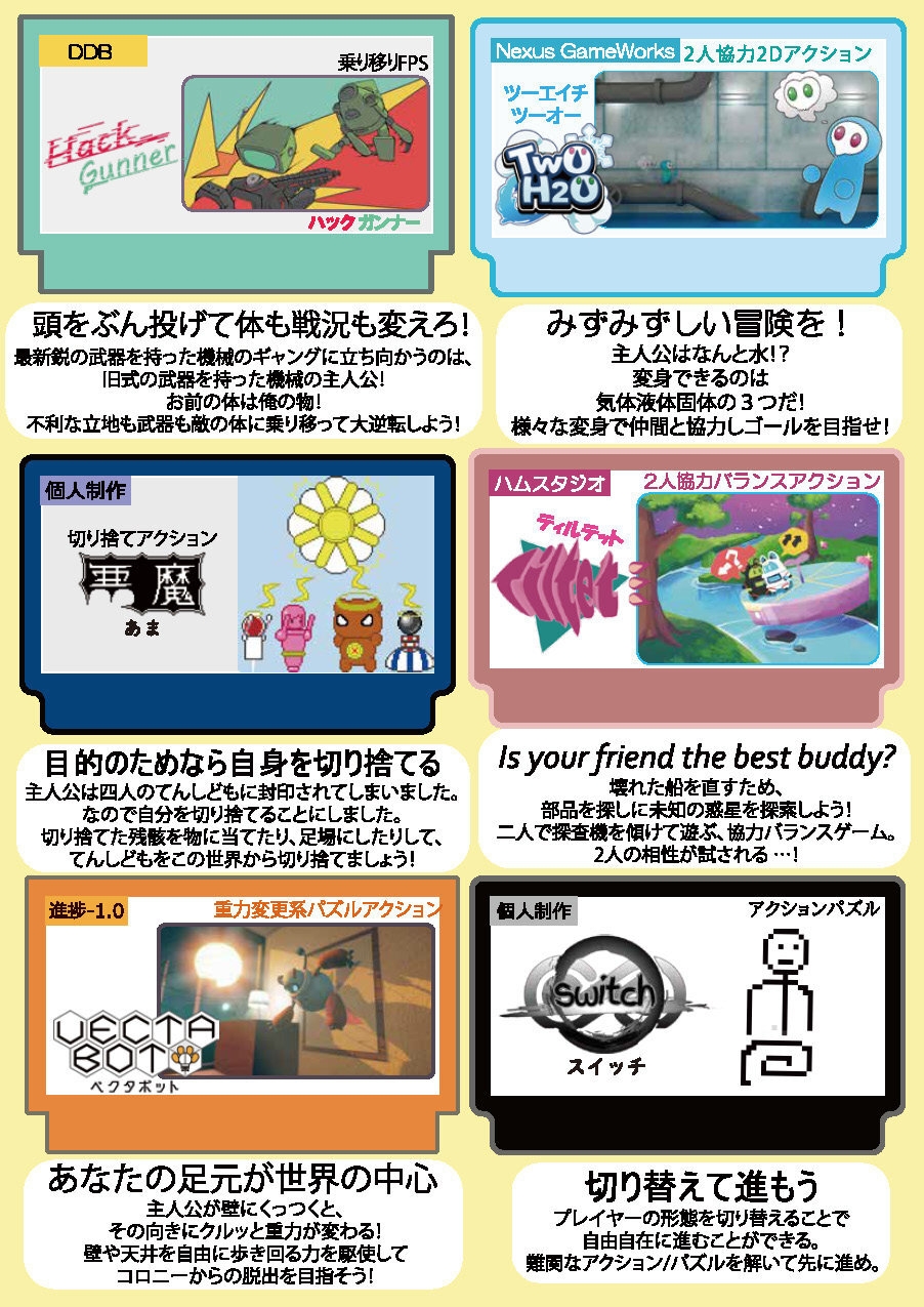 東京工芸大学「コウゲイゲームショウ2025」チラシ裏2