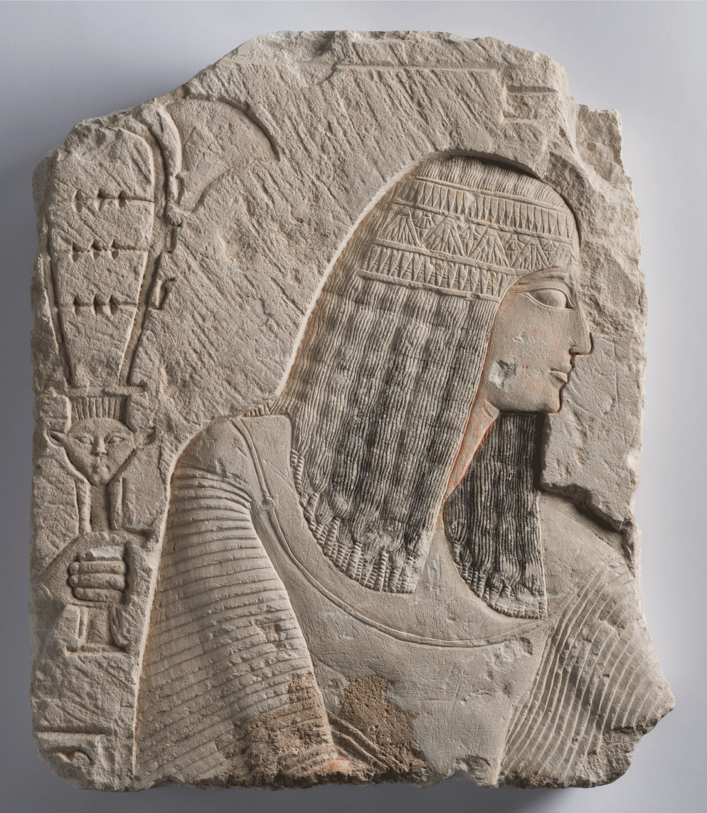 《貴族の男性のレリーフ》 前 1292~前 1075年頃 ブルックリン博物館蔵 Photo:Brooklyn Museum